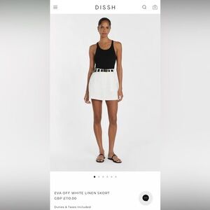 DISSH Black and White Mini Skort